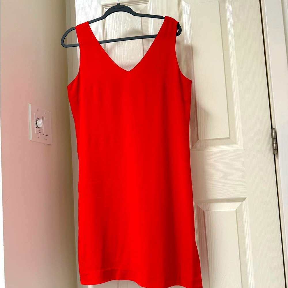 Cynthia Rowley Silk Shift Dress Sleeveless coral color